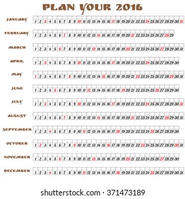 Vector Planner 2016 includes space for your everyday notes