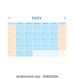 Vector planning calendar 2016