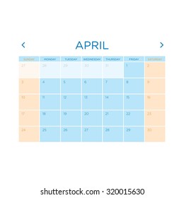 Vector planning calendar 2016