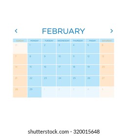 Vector planning calendar 2016