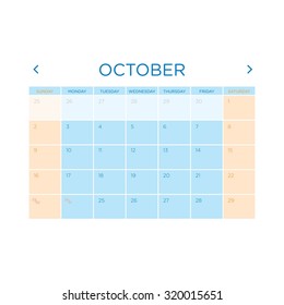 Vector planning calendar 2016