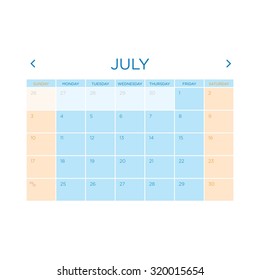 Vector planning calendar 2016