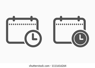 Vector planning calendar icon.