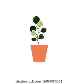planta vectorial con planta marrón