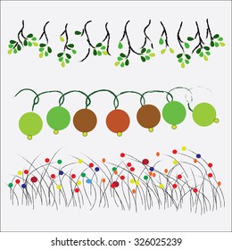 vector plant and flower isolated background