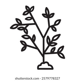 Vector Plant Icon suitable for Gardening, Greenery and Social Media.