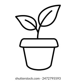 Iconos de plantas de Vector adecuados para jardinería y verdor