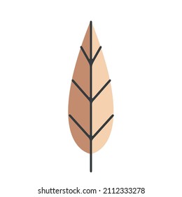 conjunto de ilustraciones de plantas vectoriales y hojas. simples elementos de doodle en paleta de color limitado, diseño plano mínimo para proyectos gráficos
