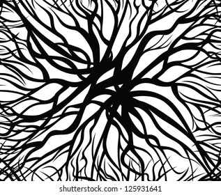 vector plant line drawing decorative seamless background