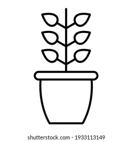 Diseño del icono de contorno de planta vector
