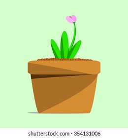 The vector of plant pot