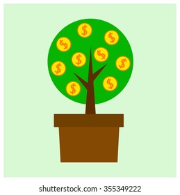 The vector of plant pot