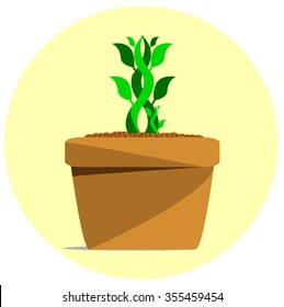 The vector of plant pot