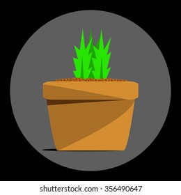 The vector of plant pot