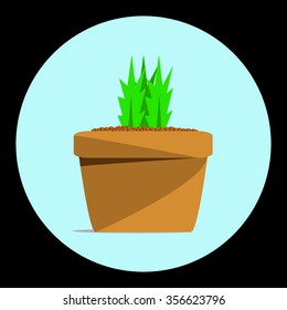 Vector of plant pot