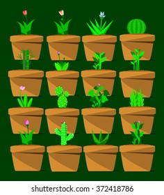 The vector of plant pot