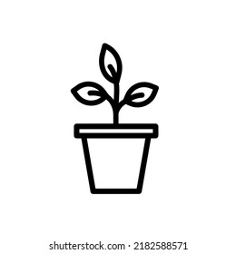 vector plant pot icon. Eps. 10.