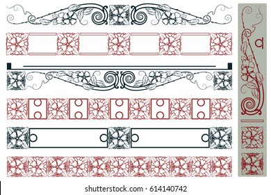 Vector plant vignette for labels, banner, sticker and other design. 