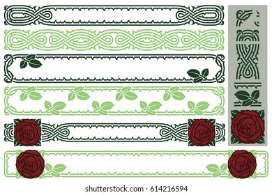 Vector plant vignette for labels, banner, sticker and other design. 