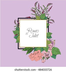 vector plants and flowers for books, wedding invitations, party greeting cards