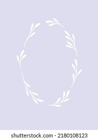 Vector plants frame illustration. Vintage wreath