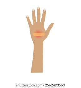 vector of plastered wound hand