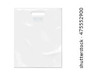 Vector plastic bag isolated on background. White plastic bag realistic mockup.