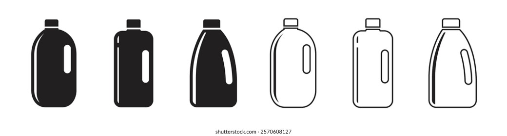 Vector Plastic Bottle Icon Set