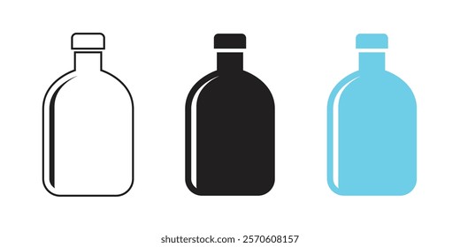 Vector Plastic Bottle Icon Set