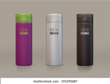 vector plastic bottle for new design shampoo or shower gel