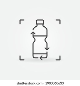 Vector Plastic Bottle Recycling outline concept icon or design element