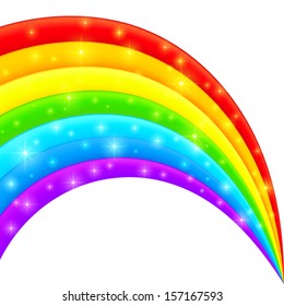 Vector plastic bright shining rainbow