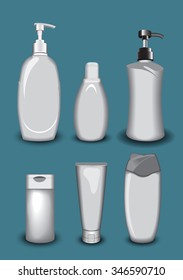 Vector plastic containers set design