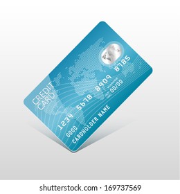 Vector plastic credit card