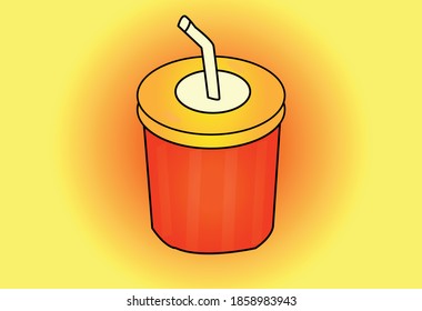 vector plastic drink bottles in red, yellow and orange. suitable for children, and can be used for anything