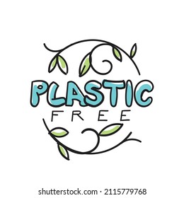 Vector Plastic Free Vines, Logo Icon.