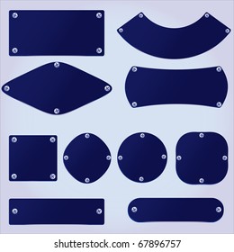 vector plastic plates set,  fully editable