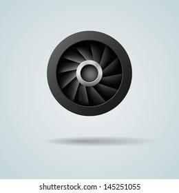 Vector plastic ventilation fan