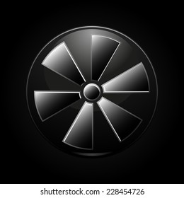 Vector plastic ventilation fan