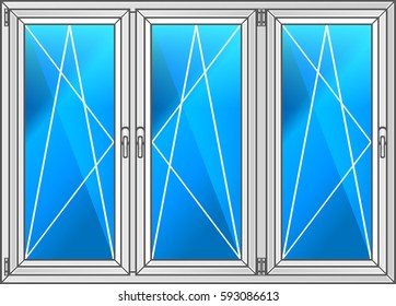 Vector. Plastic window scheme.