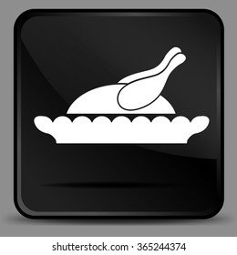 Vector Plate with chiken