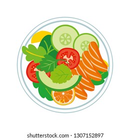 Vector plate of food 