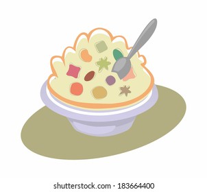 vector plate of food