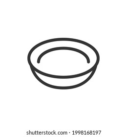 Vector plate line icon. Symbol in trendy outline style. Vector illustration isolated on a white background. 