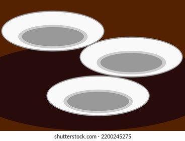 vector plate, used for making pictures about dining, dining table, kitchen