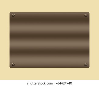 Vector plate for your signs, on a yellow background.