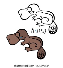 Vector Platypus. Can be used as mascot