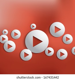 Vector play button background.