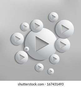 Vector play button background.
