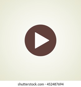 Vector Play button icon. For business. For movement / web. Abstract symbol. Vector illustration.